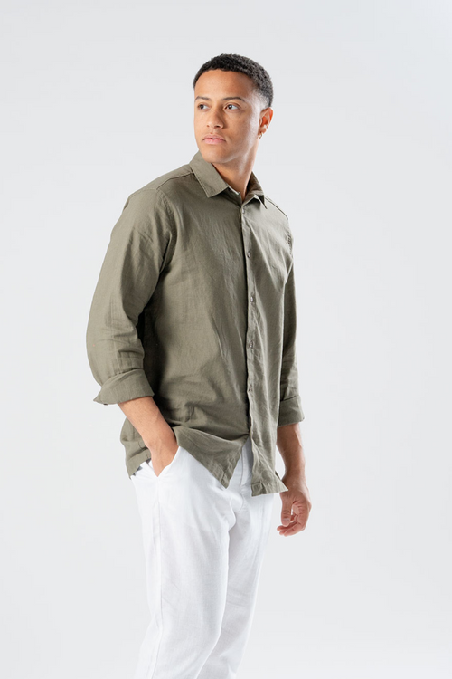 Linen Shirt - Army
