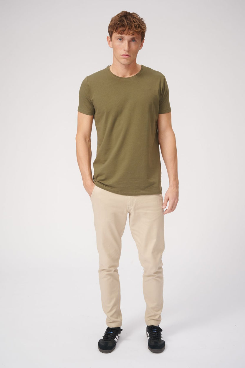 Økologisk Basic T-shirt - Militærgrønn
