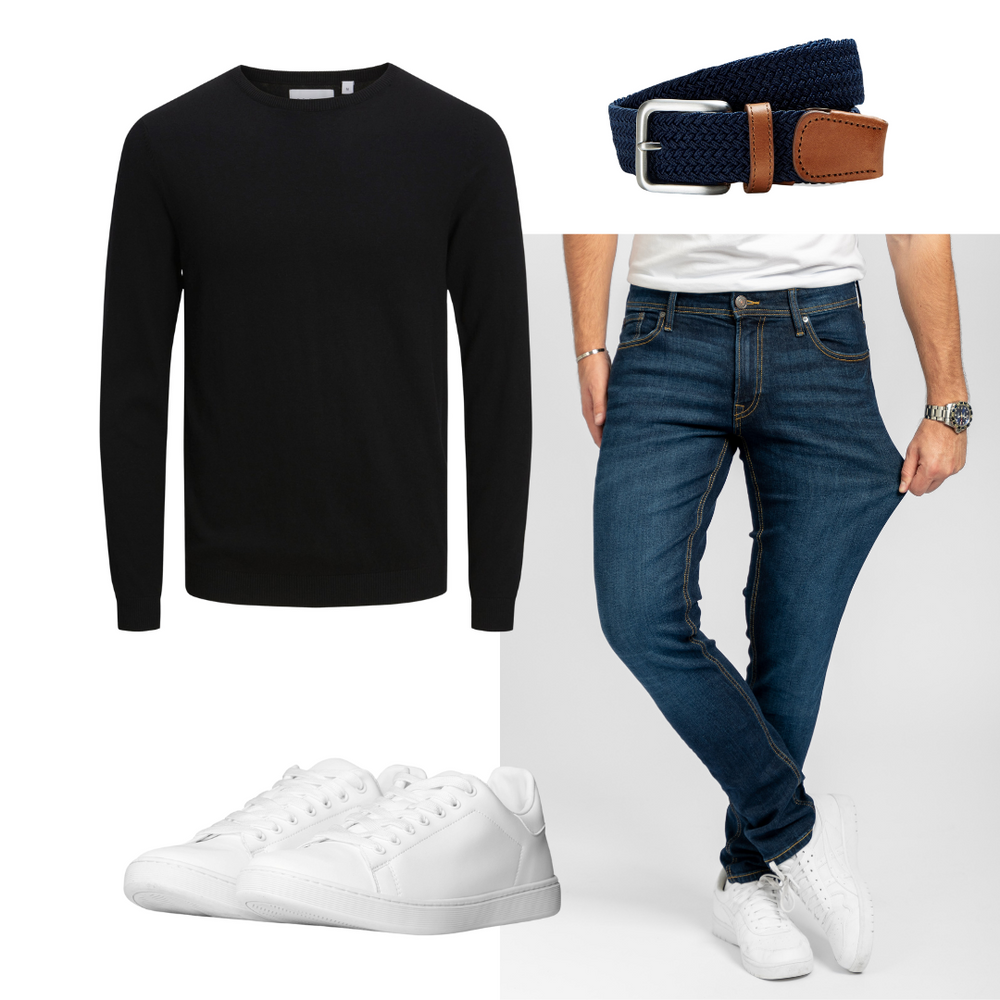 10. A modern pullover and jeans