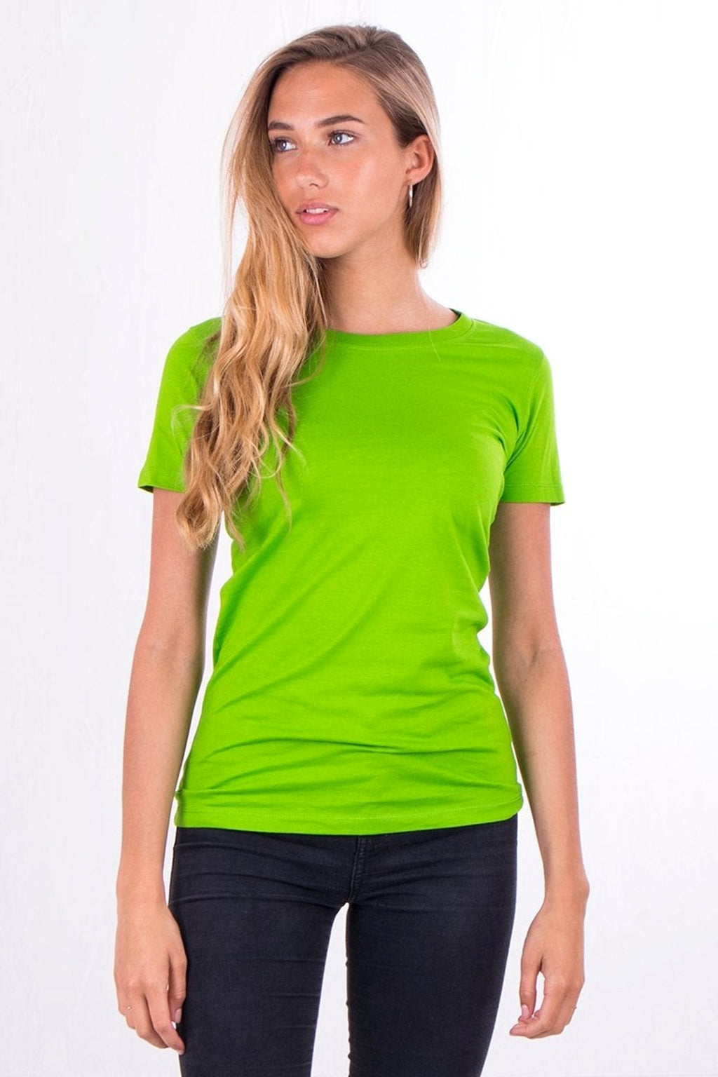 Fitted t-shirt - LimeGrønn