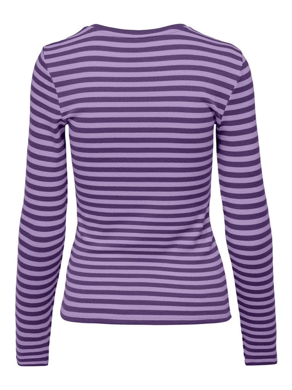 Line Langermet Stripete T-shirt - Acai