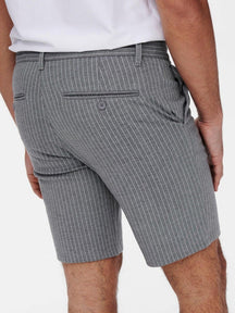 Mark shorts striper - Lysegrå