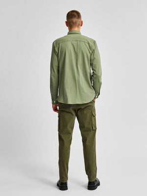 Slim fit skjorte i økologisk Bomull - Grønn - Selected Homme