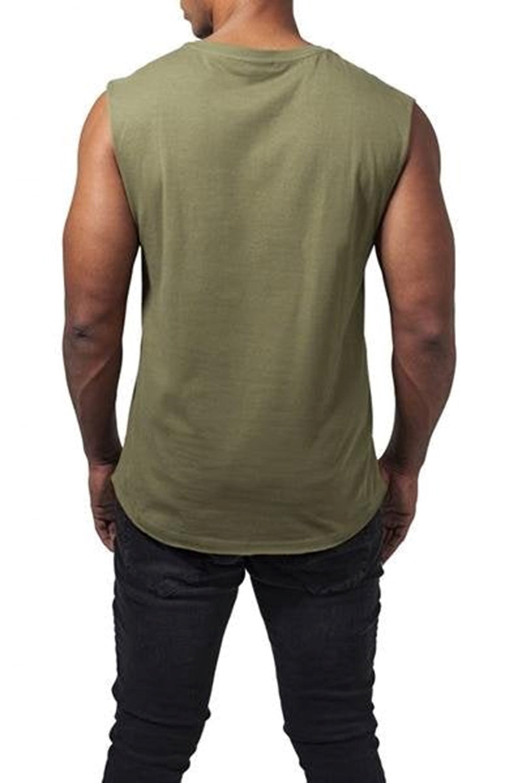 Sleeveless T-shirt - Oliven