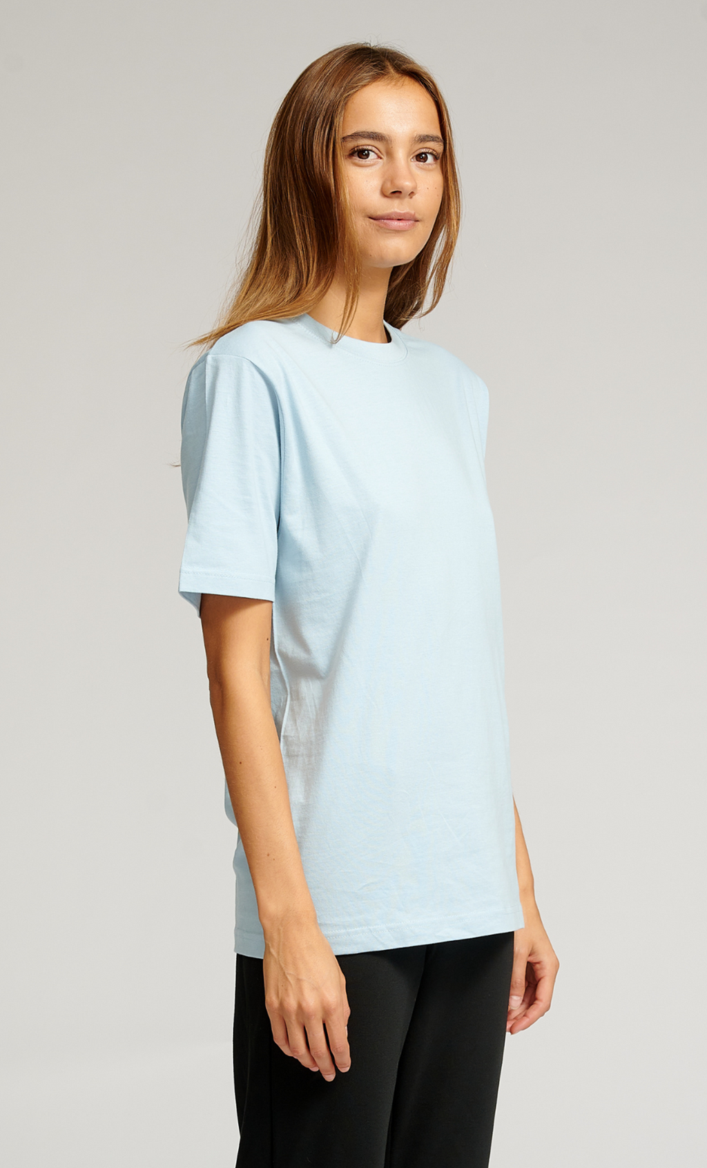 Oversized t-shirt - Lyse Blå (dame)