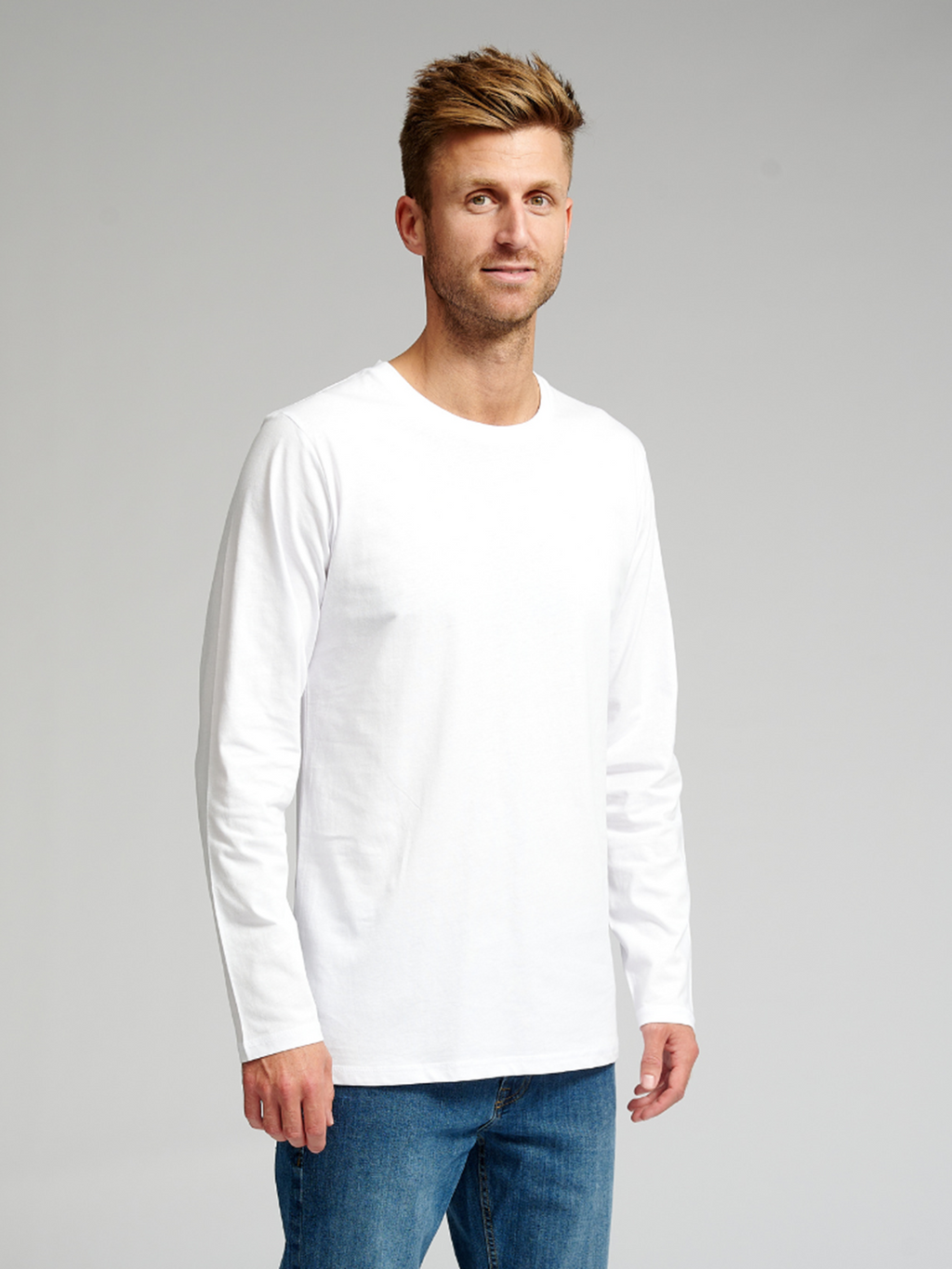 Basic Langermet T-shirt - Hvit