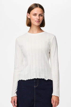 Marie O-hals Poin Topp - Cloud Dancer