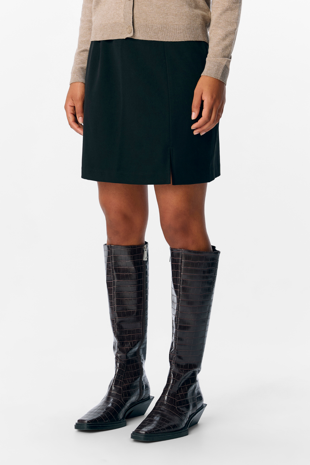 Lisa Mid Waist Nederdel - Svart