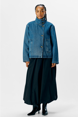 Tilla Gro L/S Denim Jakke - Medium Blå Denim