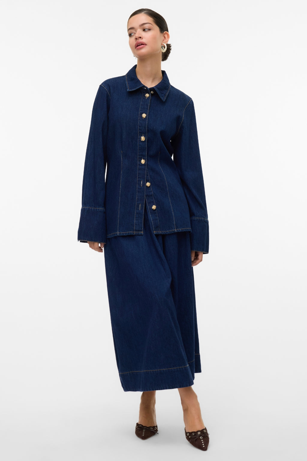 Nikka Dongeriskjorte - Mørkeblå Dongeri