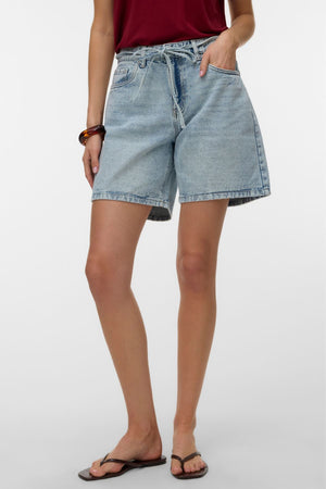 Wien Belt Shorts Mix - Light Blue Denim