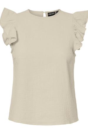 Sastina O-Neck Topp - Silver Lining