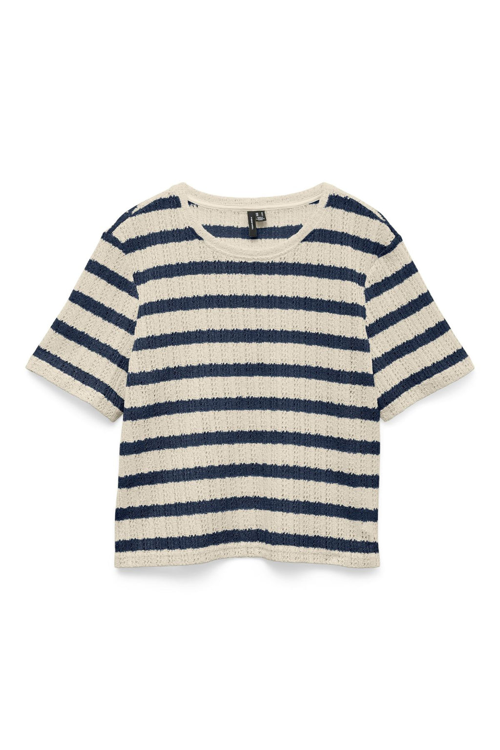 Freja Topp - Birch Stripete - Navy Blazer