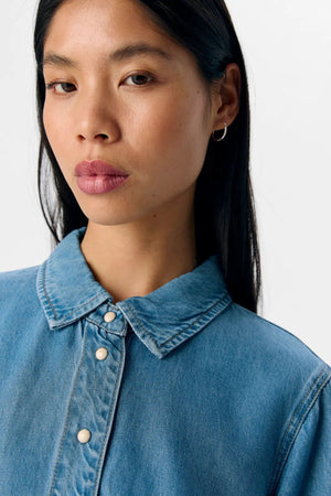 Frame Denim Top - Lys Blå Denim