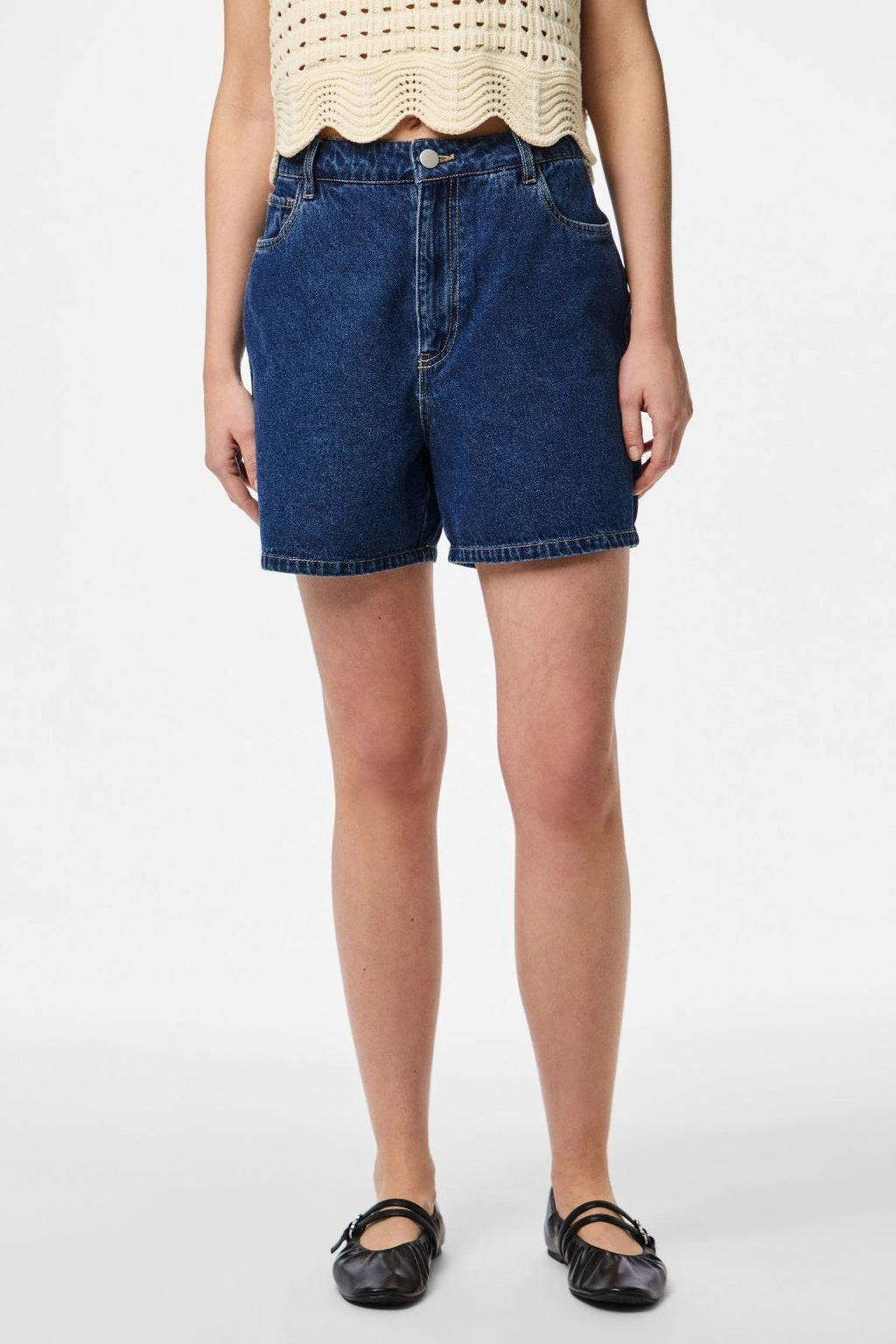 Abbi Shorts - Medium Blue Denim