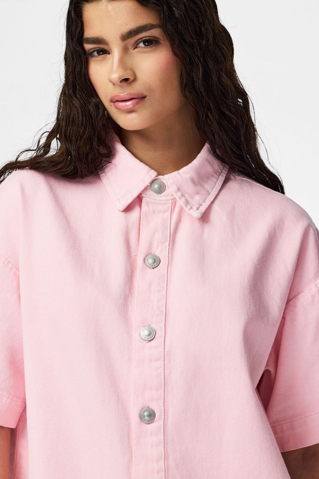 Sky A-Shape Denimkjole - Roseate Spoonbill