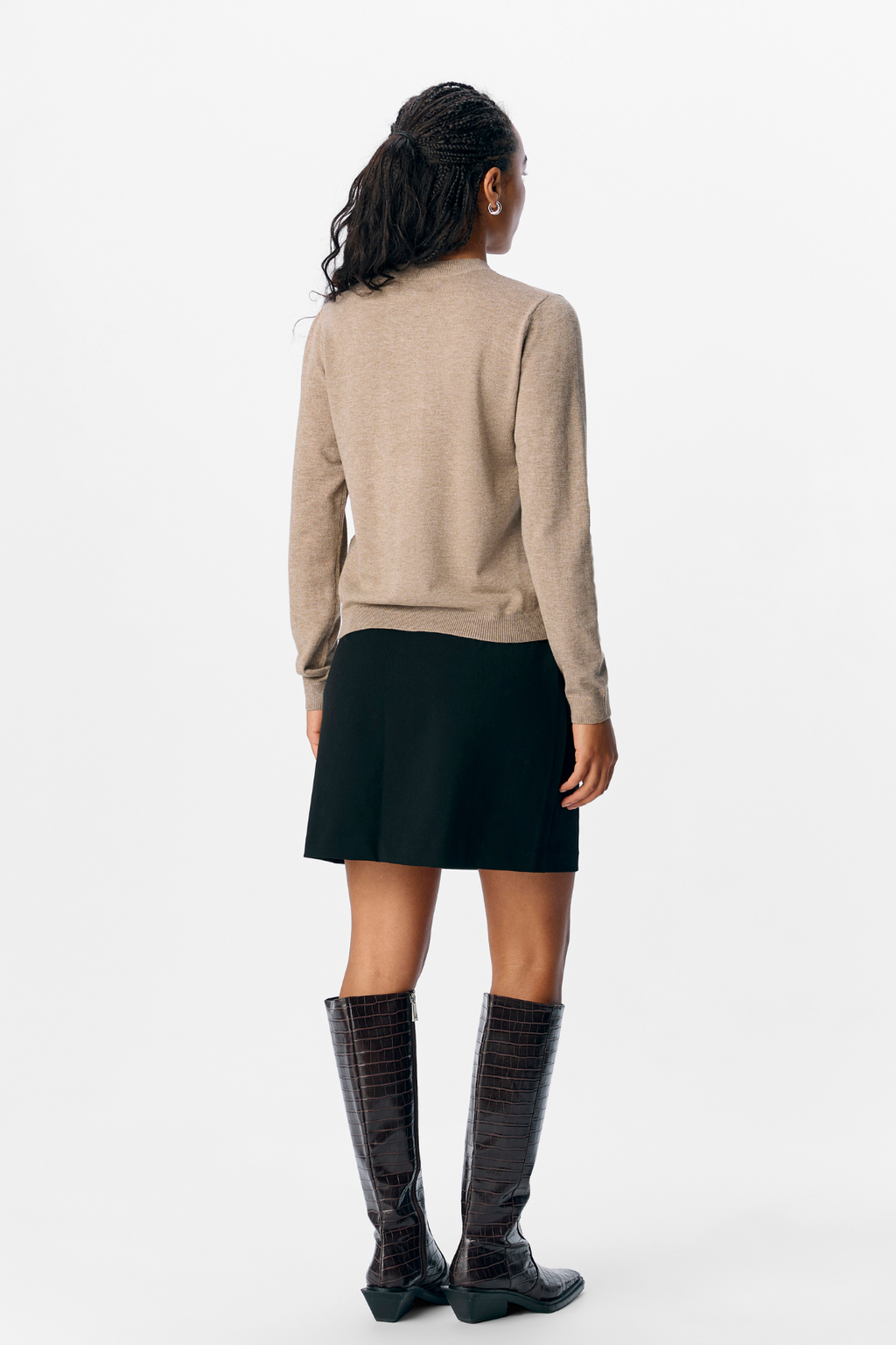 Lisa Mid Waist Nederdel - Svart