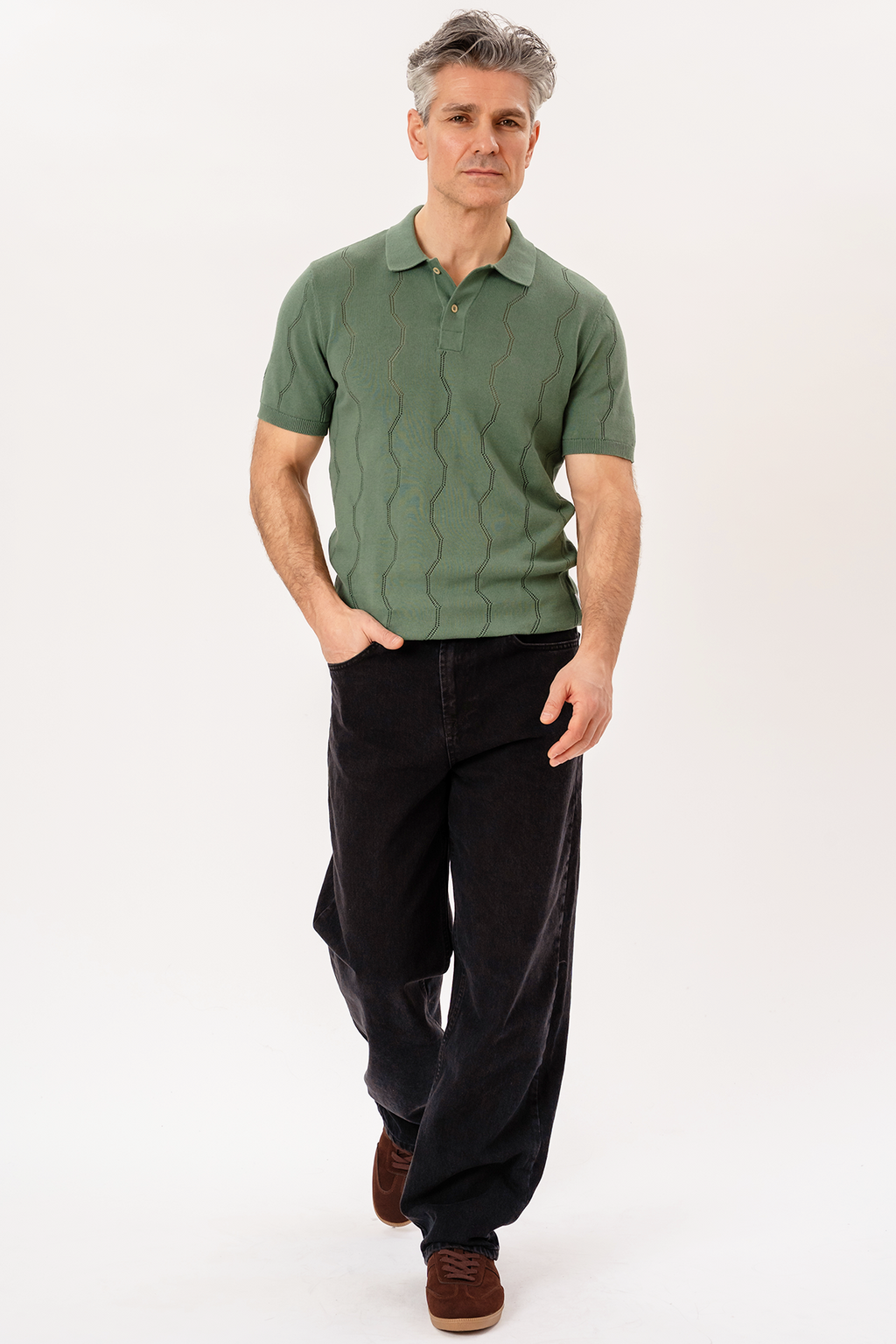 Duran Strikket Polo - Grønn