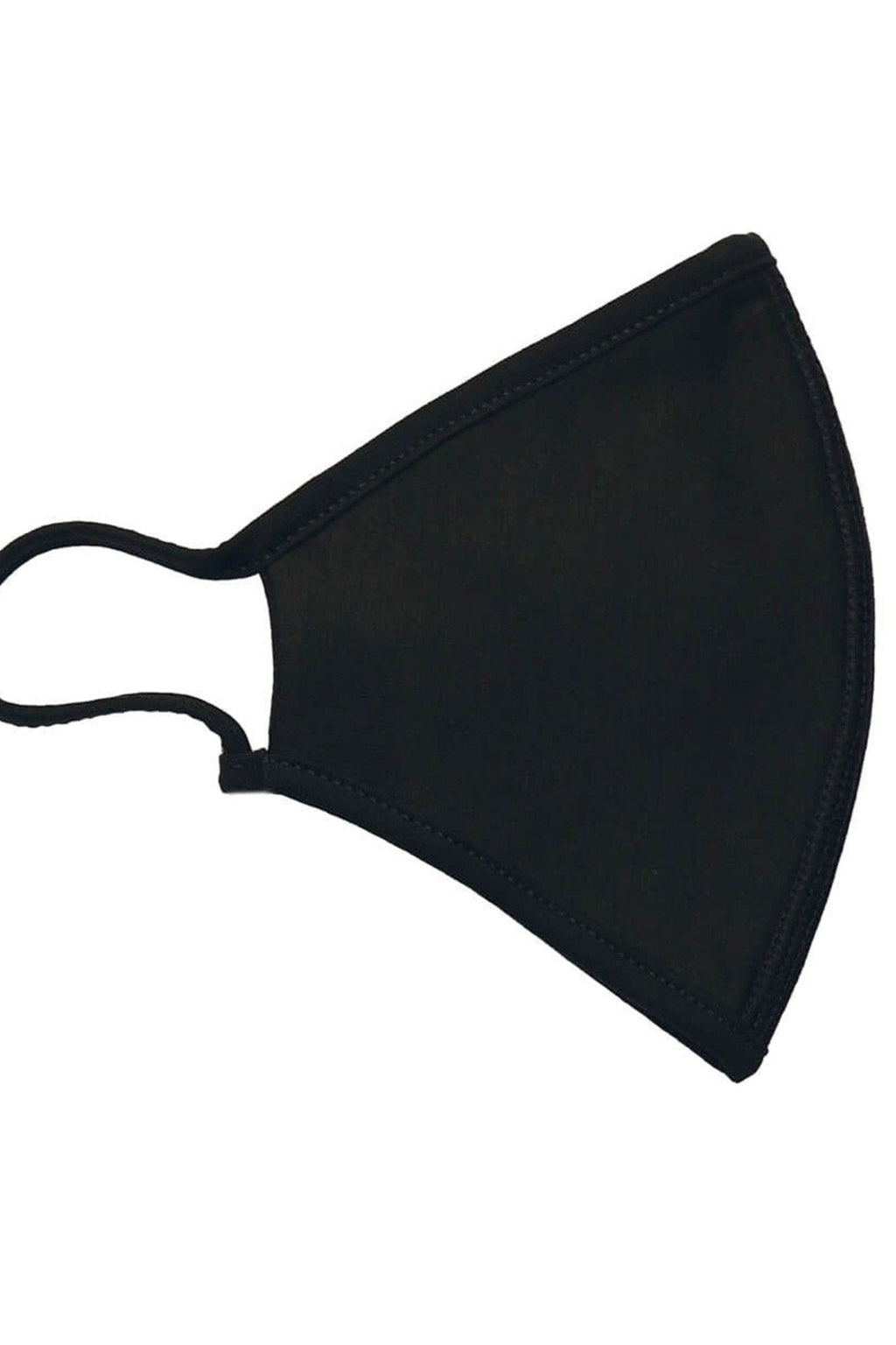 10 stk. Stoffmasker med 3 lag - Svart (økologisk bomull)