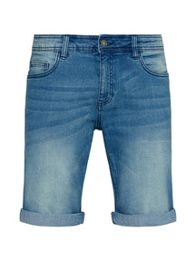 Performance Denim Shorts - Denim Blå