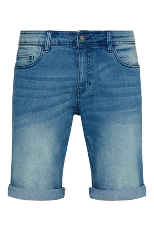 Performance Denim Shorts - Denim Blå