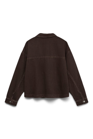 Jamie Denim Shacket - Chocolate Torte-Washed