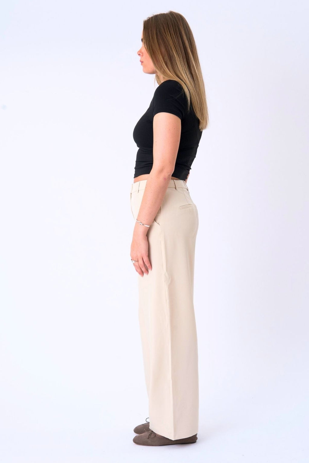 Klassiske Dressbukser - Beige