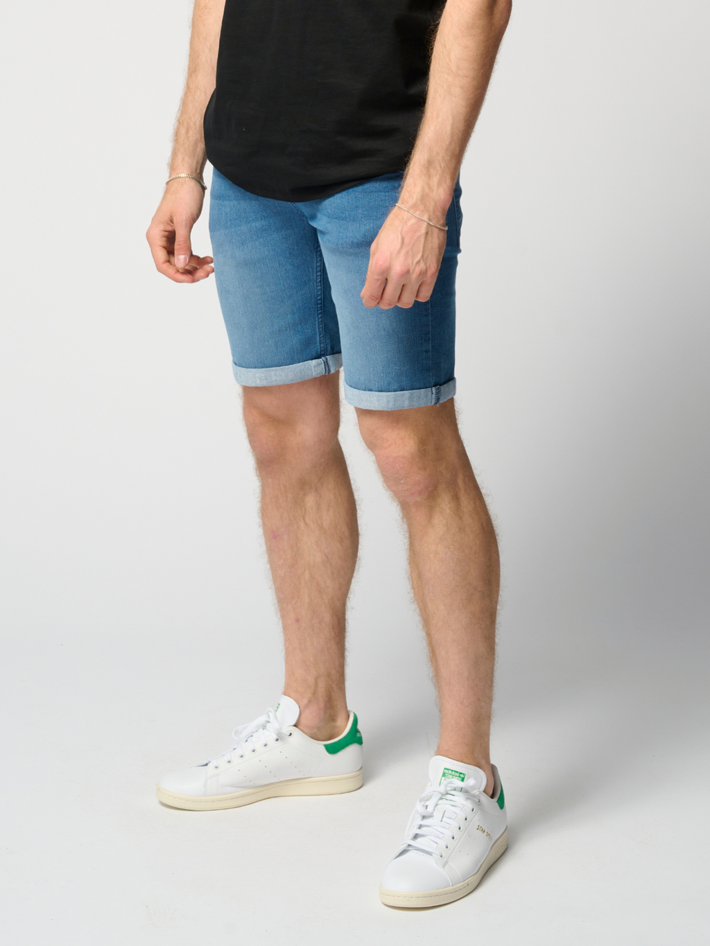 Performance Denim Shorts - Denim Blå