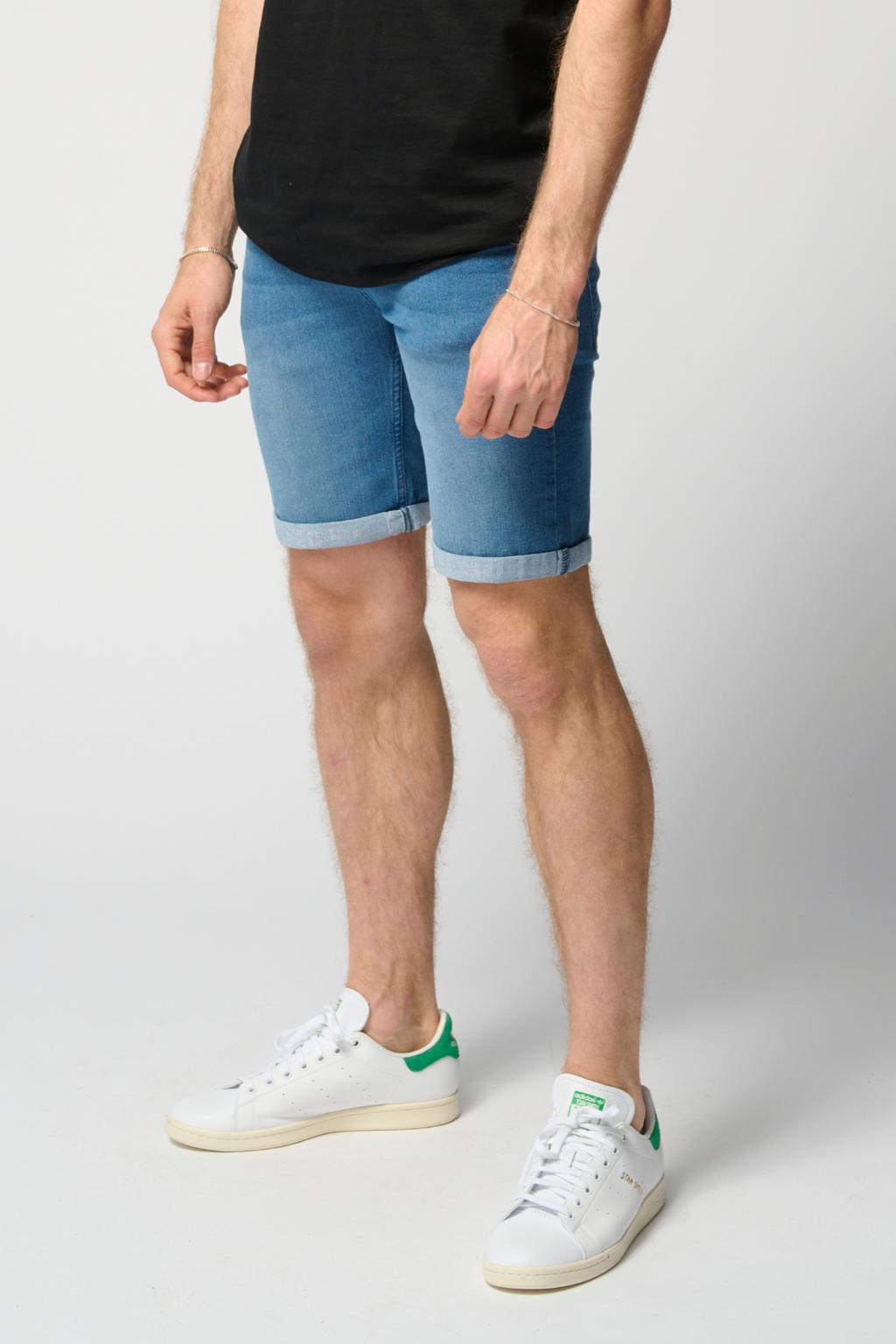 Performance Denim Shorts - Denim Blå