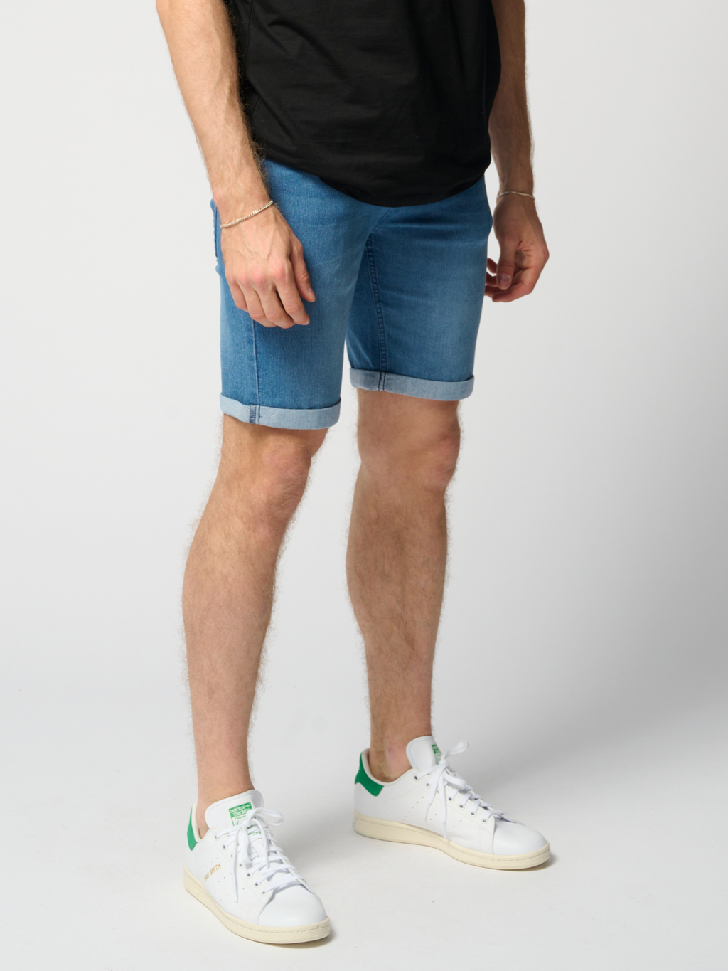 Performance Denim Shorts - Denim Blå