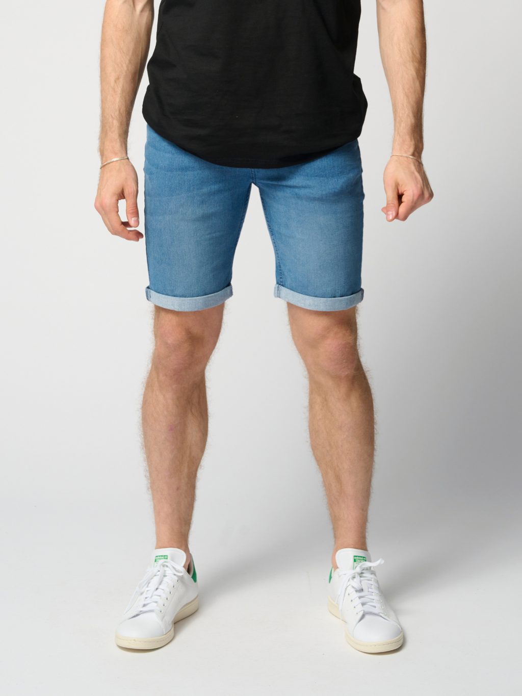 Performance Denim Shorts - Denim Blå