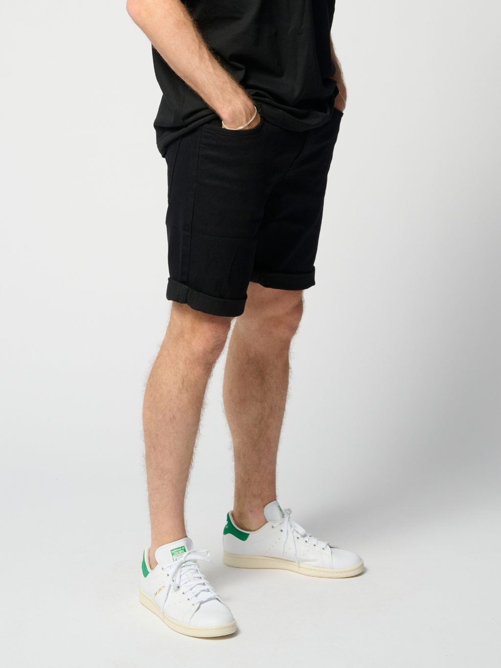 Performance Denim Shorts - Jet Black