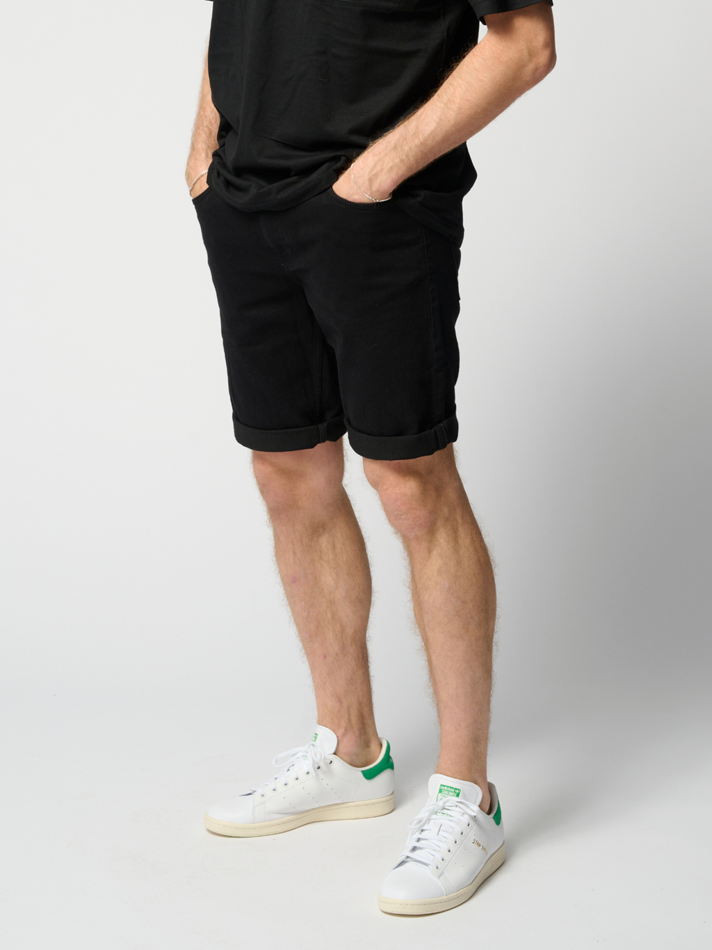 Performance Denim Shorts - Jet Black