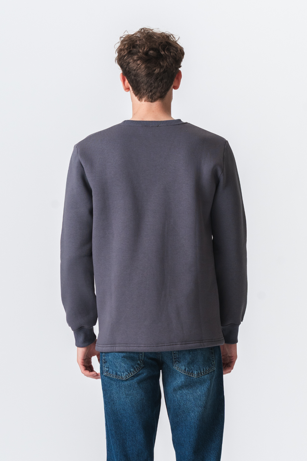 Pocket Sweatshirt Regular Fit - Mørk Grå