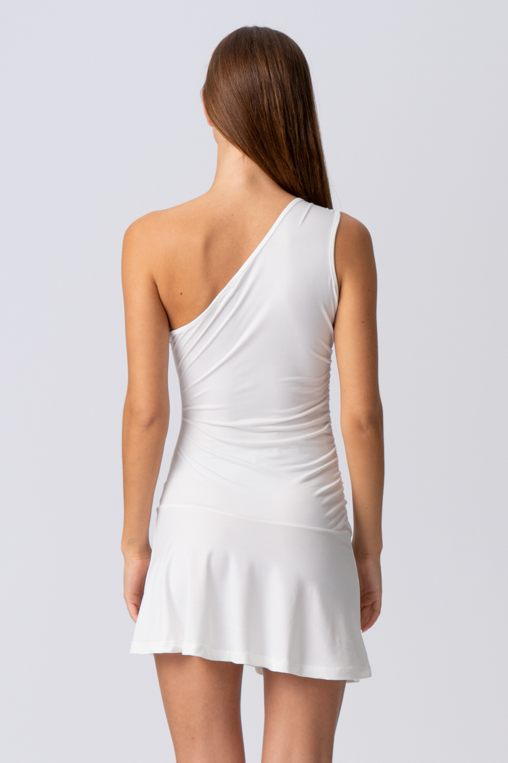 Valentina One Shoulder Dress - Hvit
