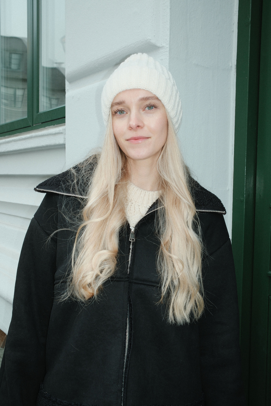 Ribbed Beanie - Lys beige