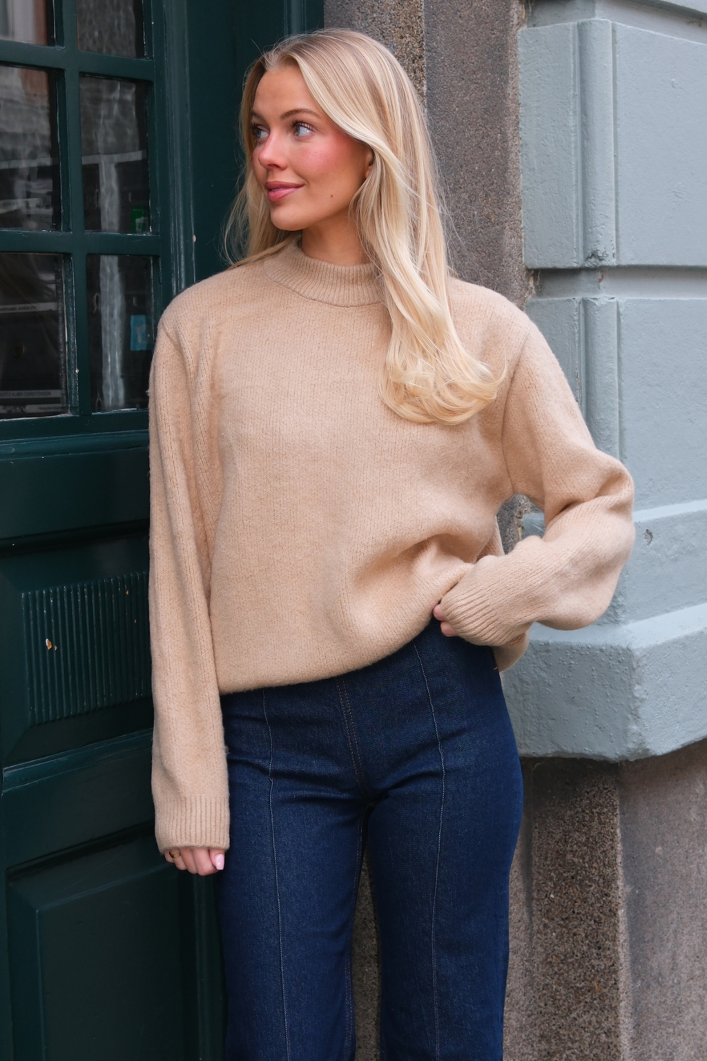 Hazel Strikkegenser - Beige