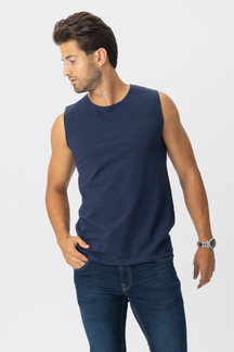 Sleeveless T-shirt - Navy