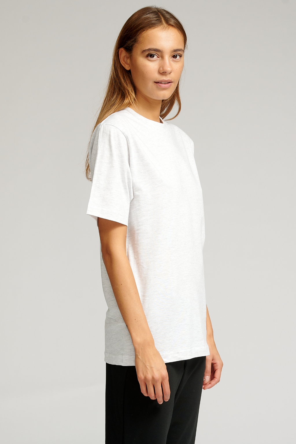 Oversized T-shirt - Lys Grå Melange