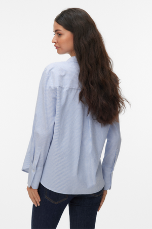 Inge Skjorte - Palace Blue Snow White