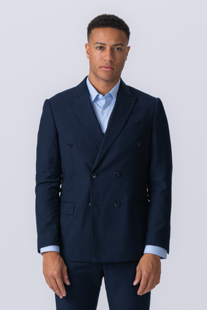 Premium Dobbeltspent Blazer - Navy