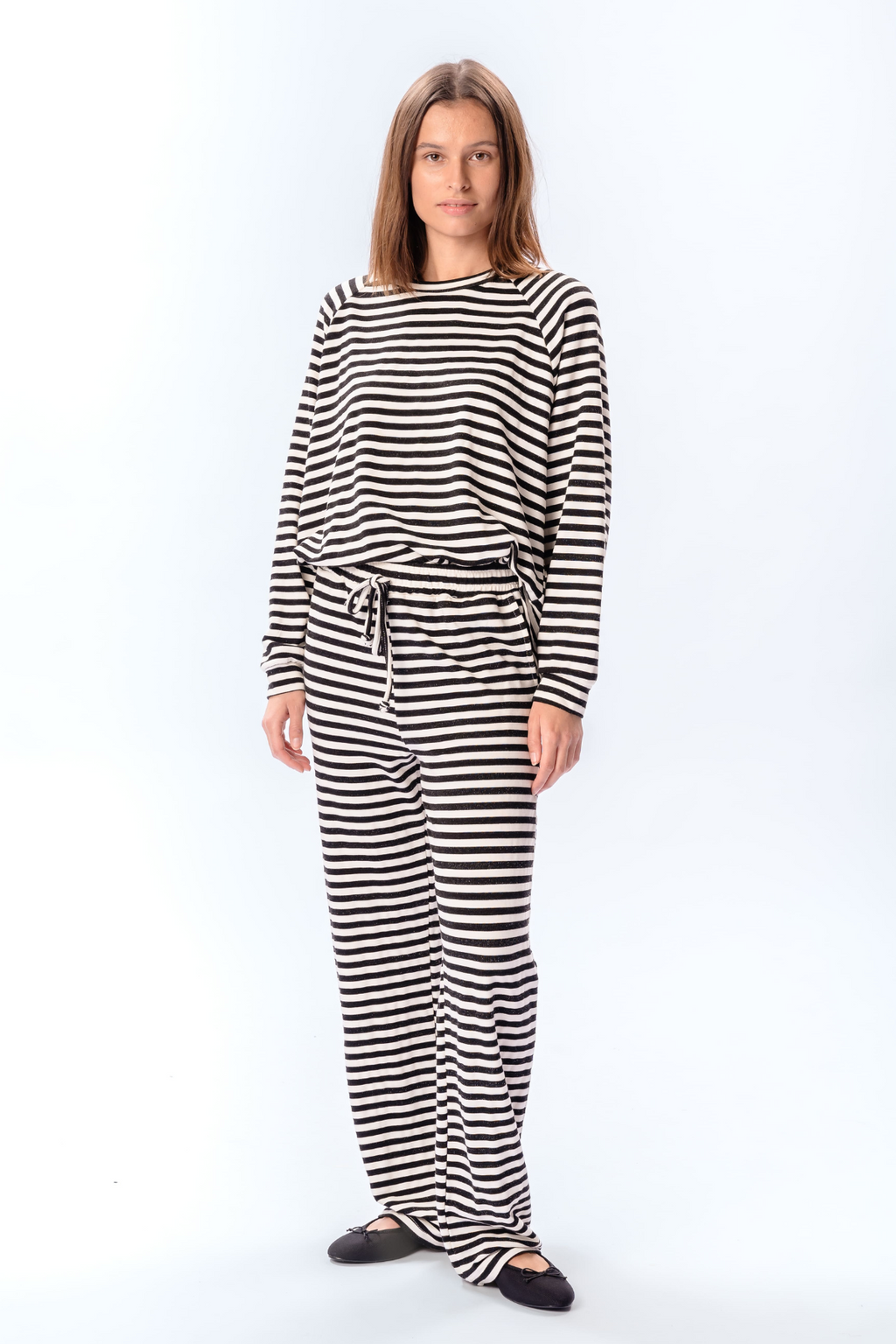 Stripede Bukser - Svart