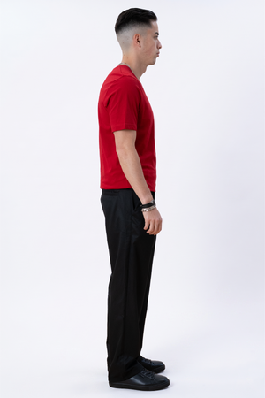 Basic V-neck t-shirt - Rød