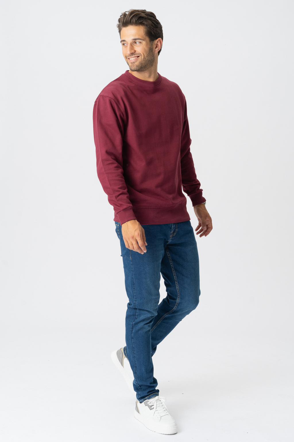 Basic Crewneck - Bordeaux Rød