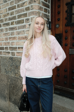 Emma Cable Knit - Candy pink
