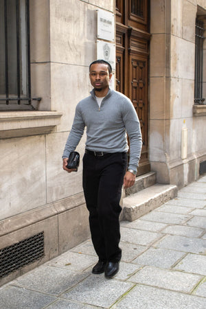 Straight Cotton Chino - Svart