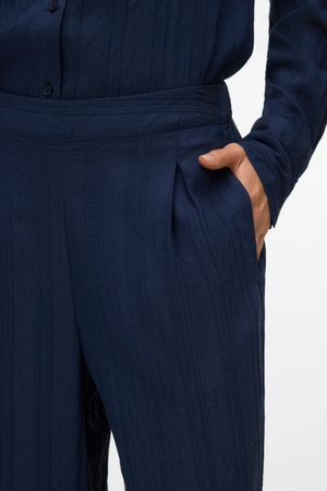 Irine Bukse med Rette Ben - Navy Blazer