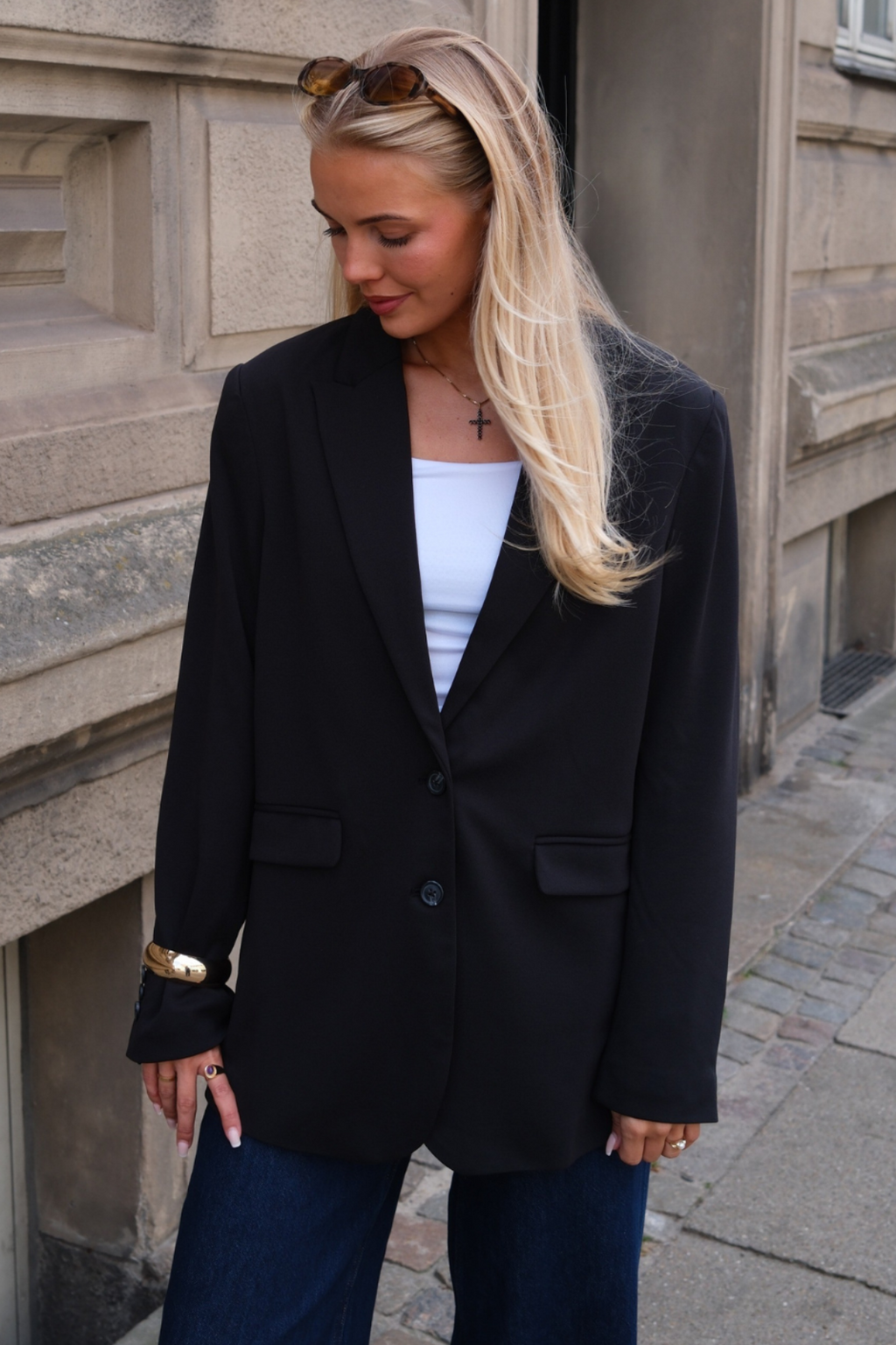 Klassisk fit Blazer - Marineblå