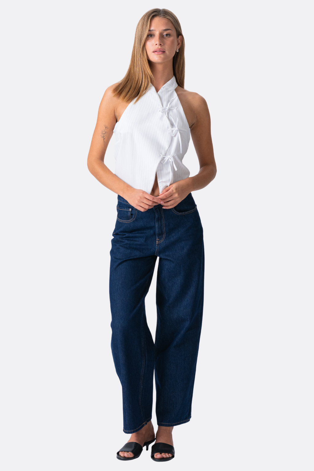 Silva Stripete Topp - Hvit