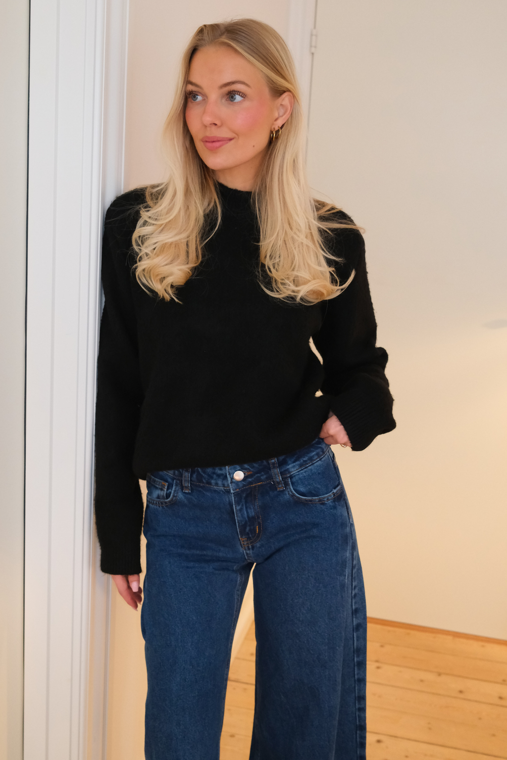 Hazel Strikkegenser - Svart